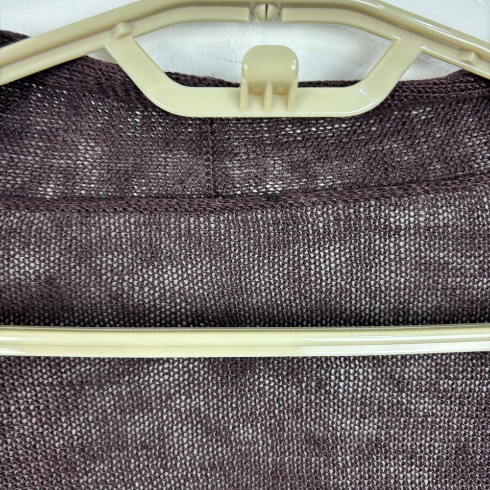Eileen Fisher Chocolate Brown 100% Linen Cardigan *no size* approx XL - Picture 3 of 8